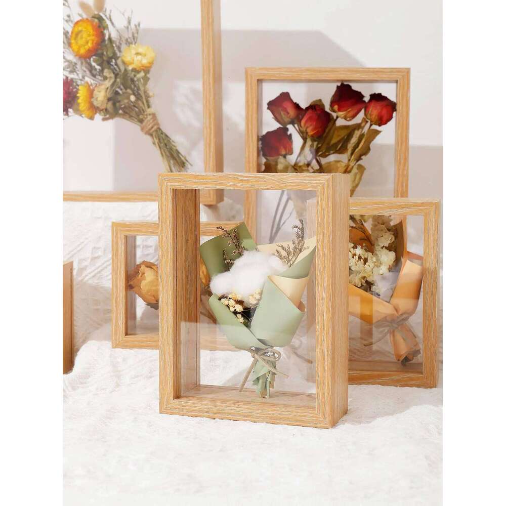 Wood Dried Flower Home Decor Transparent Picture Frame S260205