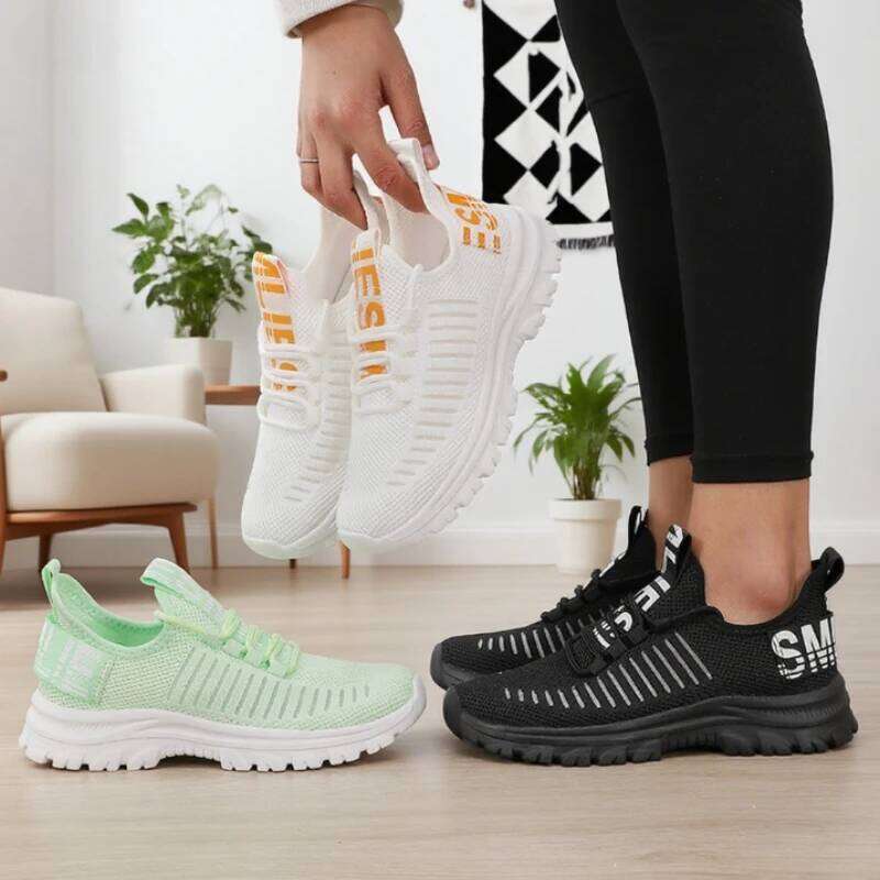 Women Fashionable Mesh Running Shoes Breathable Lightweight Sports Shoe Quick Drying Men's Gym Outdoor Tennis Training Sneakers