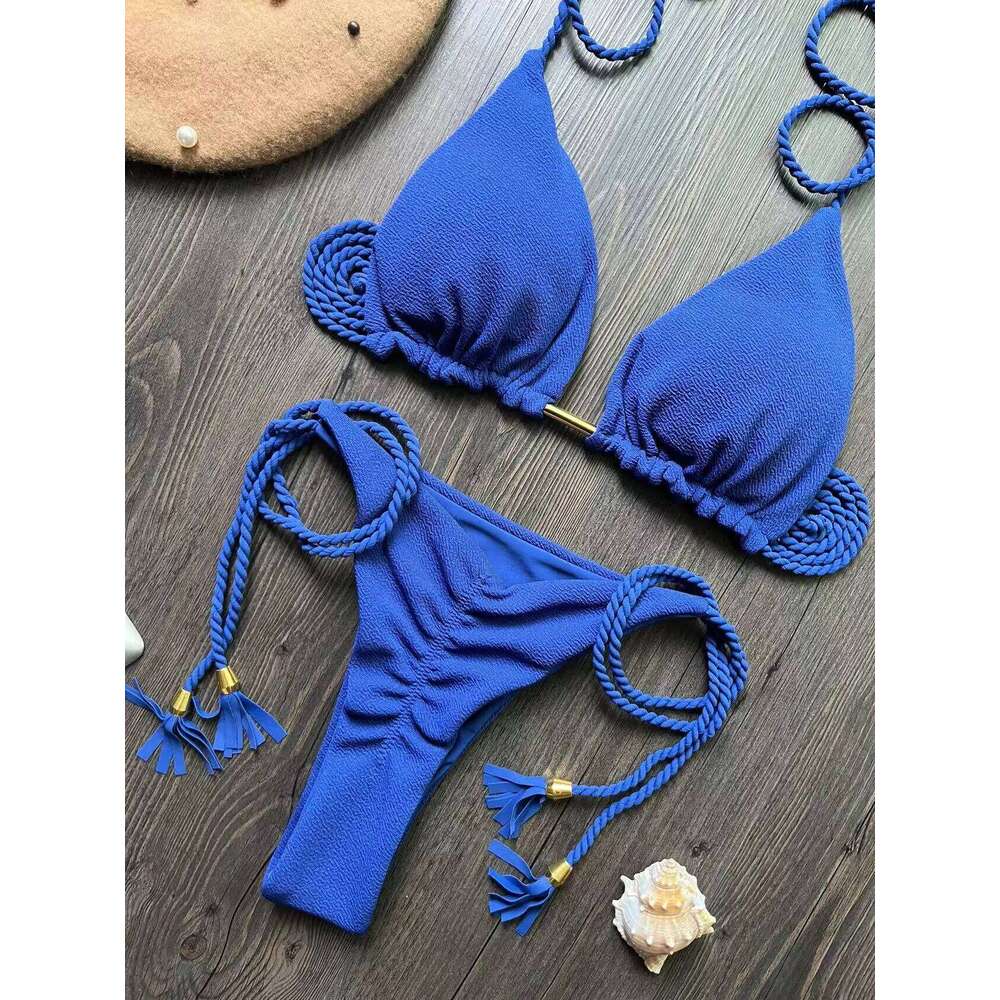 RUOTONSEPT Sexy Braiding rope Bandage Bikini Set Women's Swimsuit Two-piece Triangle Swimwear Bathing Suit Brazilian Biquinis Z260206