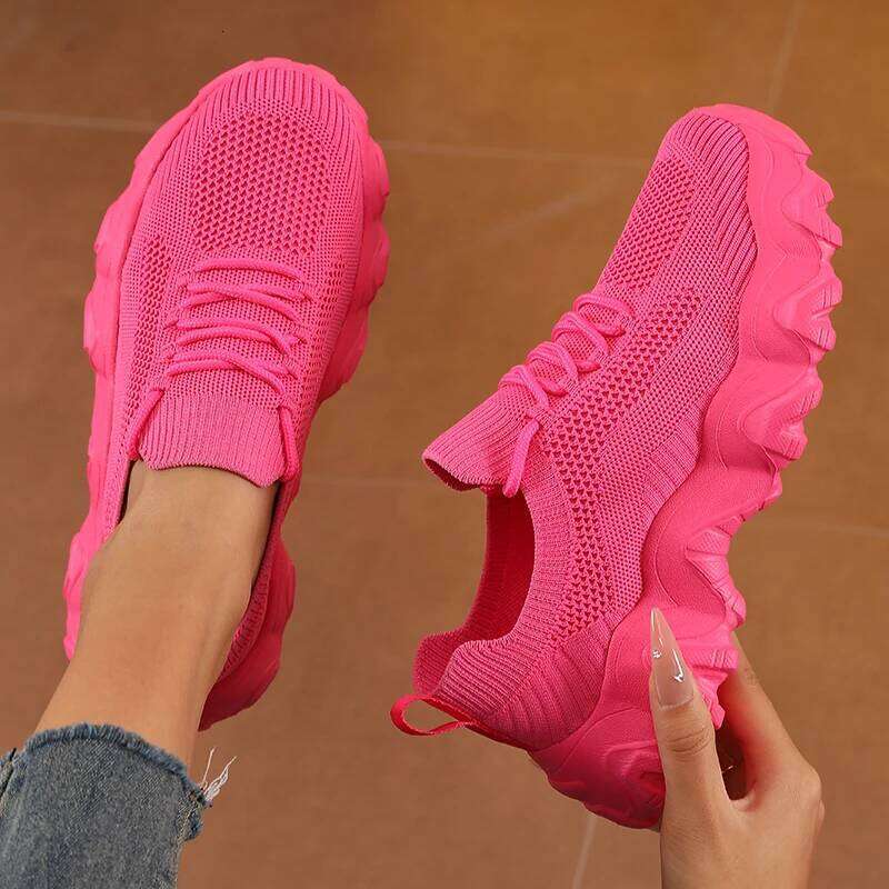 Sports Comfortable Lightweight Sneakers Breathable Mesh Platform Fashion Women's Outdoor Casual Shoes