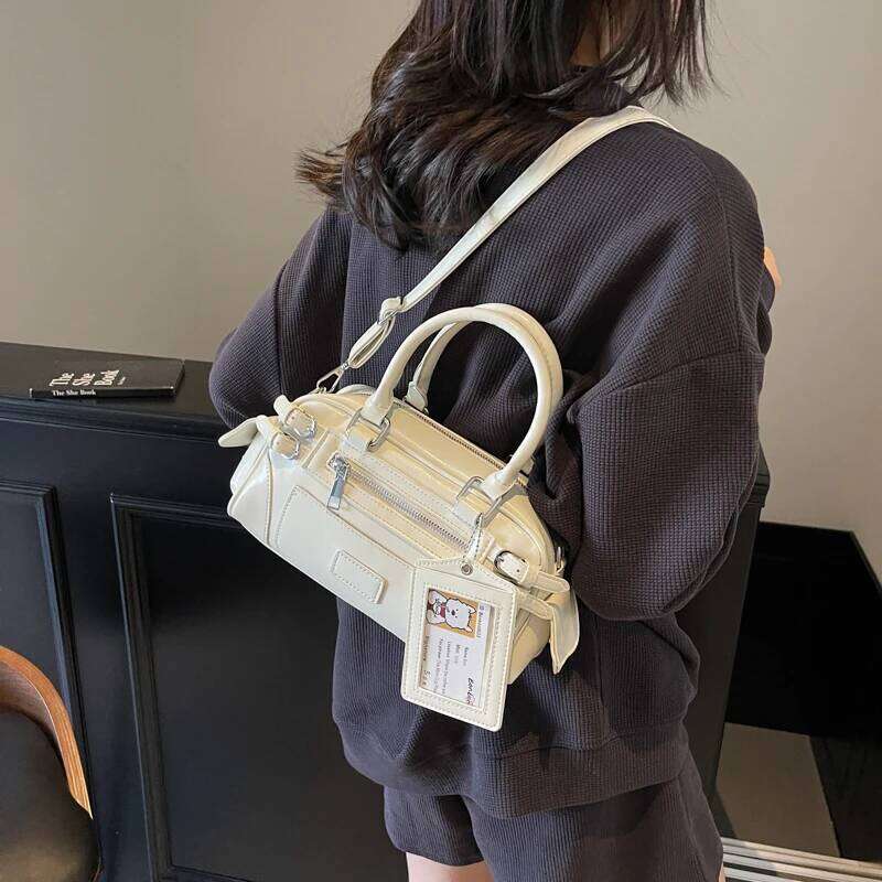 Stylish Design Glossy PU Sqeare Shoulder & Crossbody Bags Solid Zipper Hot Trendy Designer Style Handbags for Women 2025 New Y260205