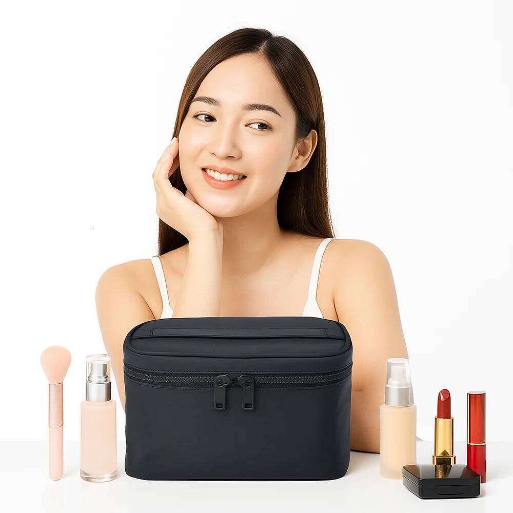 Japanese Style Women's Makeup Handheld Large Capacity Washing Storage Handbag Double Zipper Men's Toiletry Bag Y260206