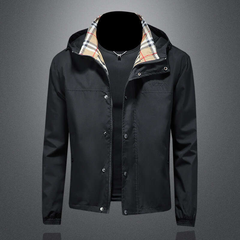 New Casual Hooded Versatile Jacket Coat European Goods Men's Spring Fashion Light Luxury Trendy Brand Jacket