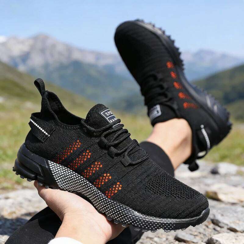 Trendy Men's Mesh Running Comfortable Urban Lightweight Sneakers Daily Outdoor Non Slip Causal Shoes Zapatillas De Deporte