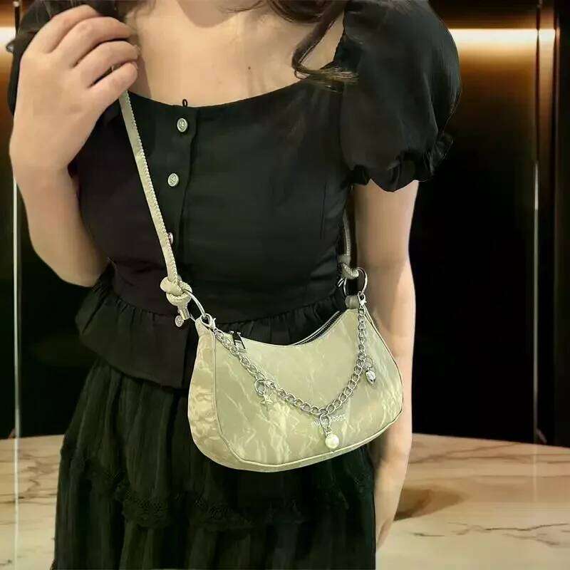 Niche Underarm Women's Fashion Trendy Chain Shoulder Crossbody Versatile Commuting Bag Messenger Bags Girl Birthday Gift Y260205