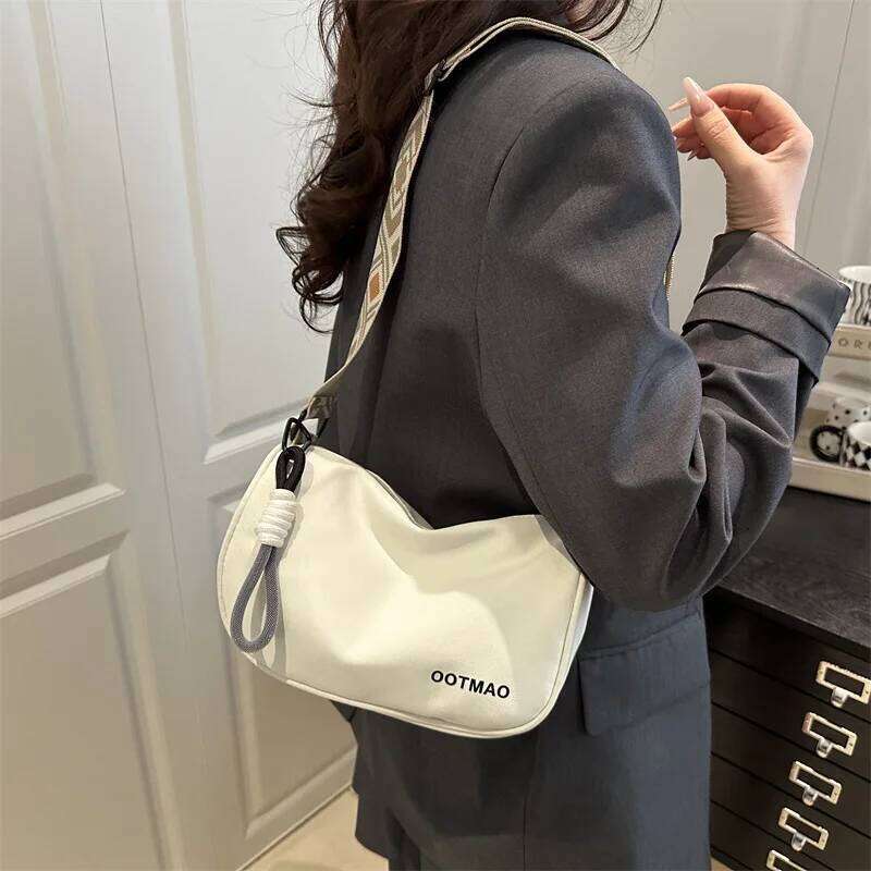 Women Casual Crossbody Wide Strap Fashion Shoulder New Arrival Stylish Minimalist Boston Small Unique Dumpling Bag XJ260129