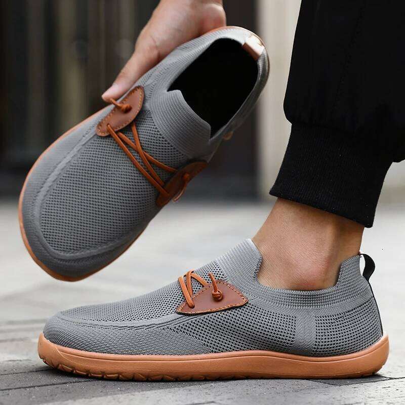 Wide-Toe-Box Barefoot for Men Zero Drop Sole Minimalism Walking Breathable Non-slip Flats Loafer Mens Driving Shoes