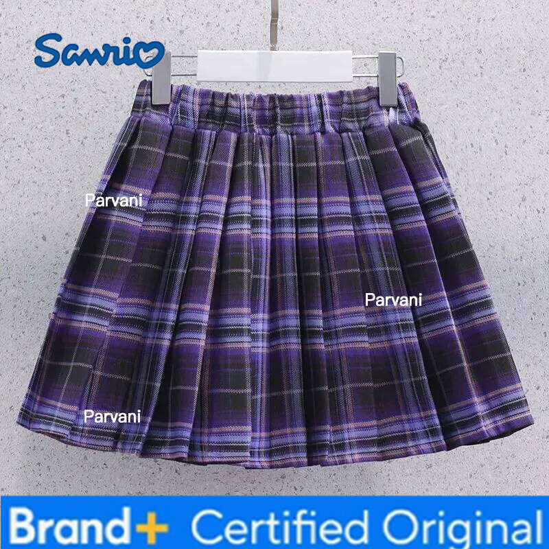 Sanrio Kuromi Kawaii Girls College Style Suit Summer Clothes JK Uniform Skirt Short Sleeve T-shirt Two Piece Set H260206 - view 7