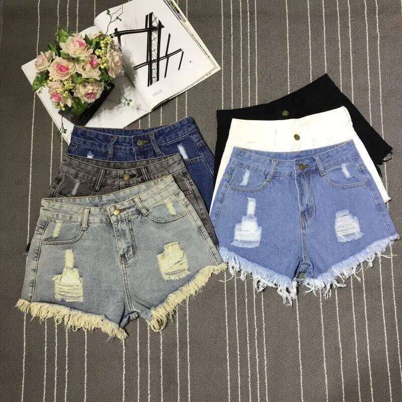 A-Line Sexy Hot Girl Denim Shorts Fashion Women Hollow Out Pocket High Waist Short Jeans Casual Streetwear Y2K Vintage Trousers XJ260206