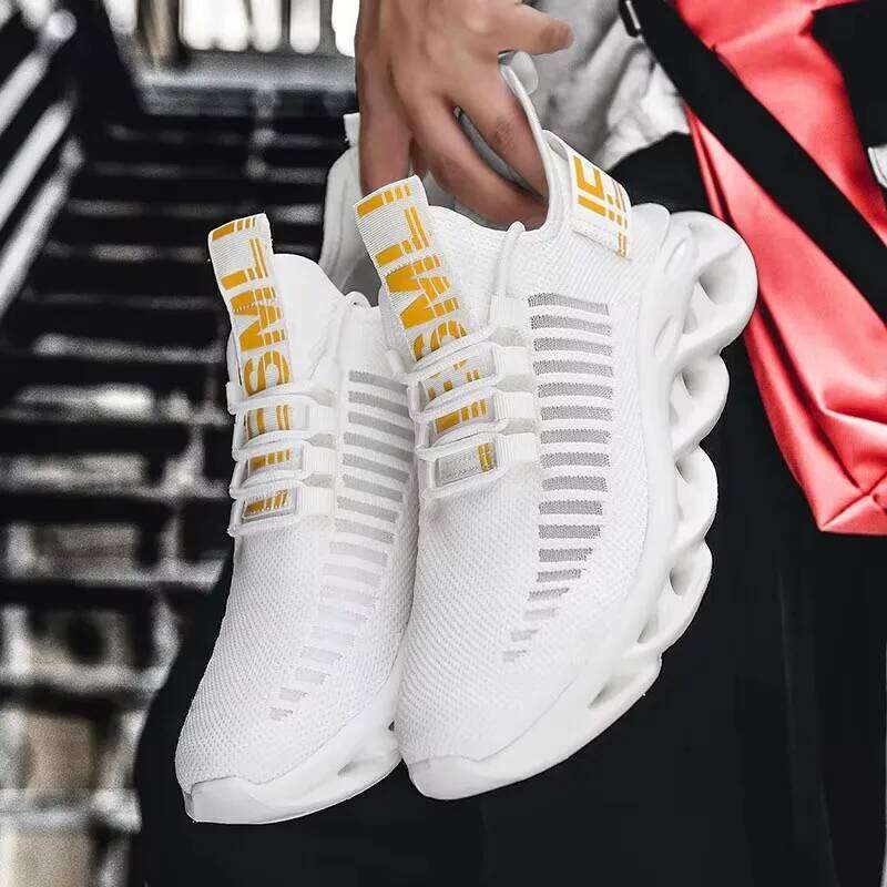 Men's Trendy Fashionable Lace Up Mesh Design Comfortable Breathable Non Slip Sole Running Basketball Sports Shoes