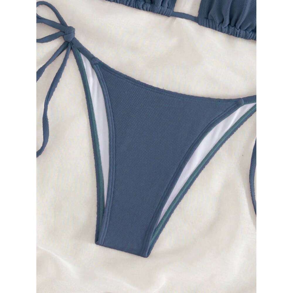 Summer white mi-grid bikini set sexy mature spring seaside photo shoot suitable for women XJ260206