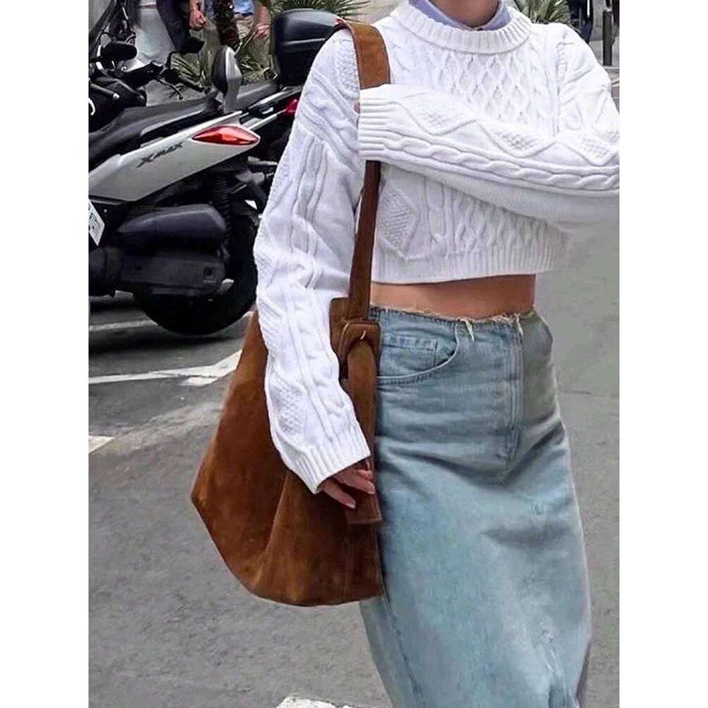 2025 New Retro Brown Large Capacity Shoulder Underarm Bag, Crossbody Fashion and Leisure Daily Commuter Women's Bag Y260205