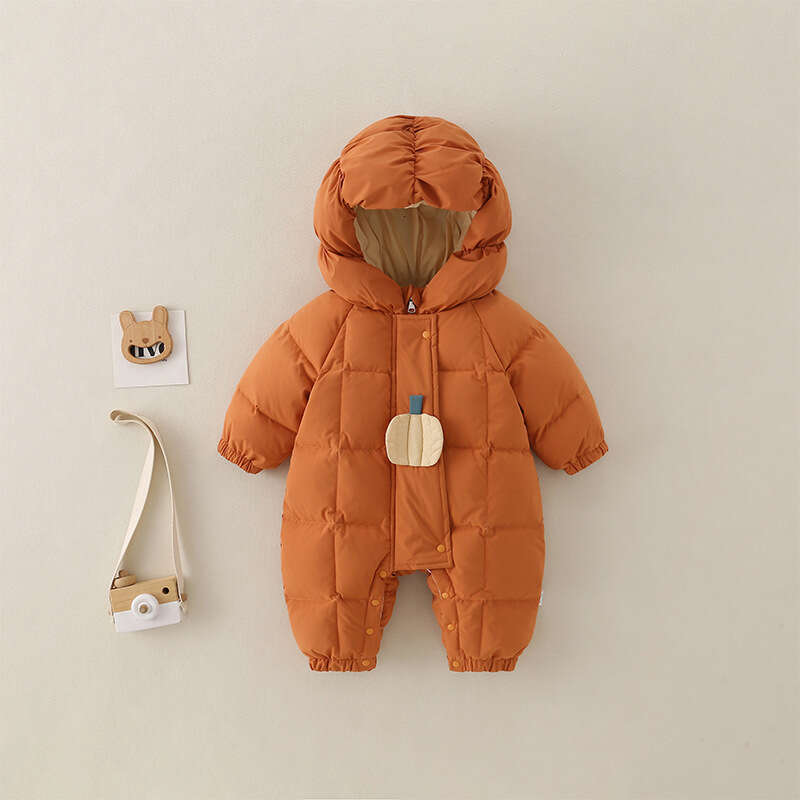 PF321 Wear Warm Baby Autumn Winter Thickened Jumpsuit Newborn Outdoor Wrap Clothes