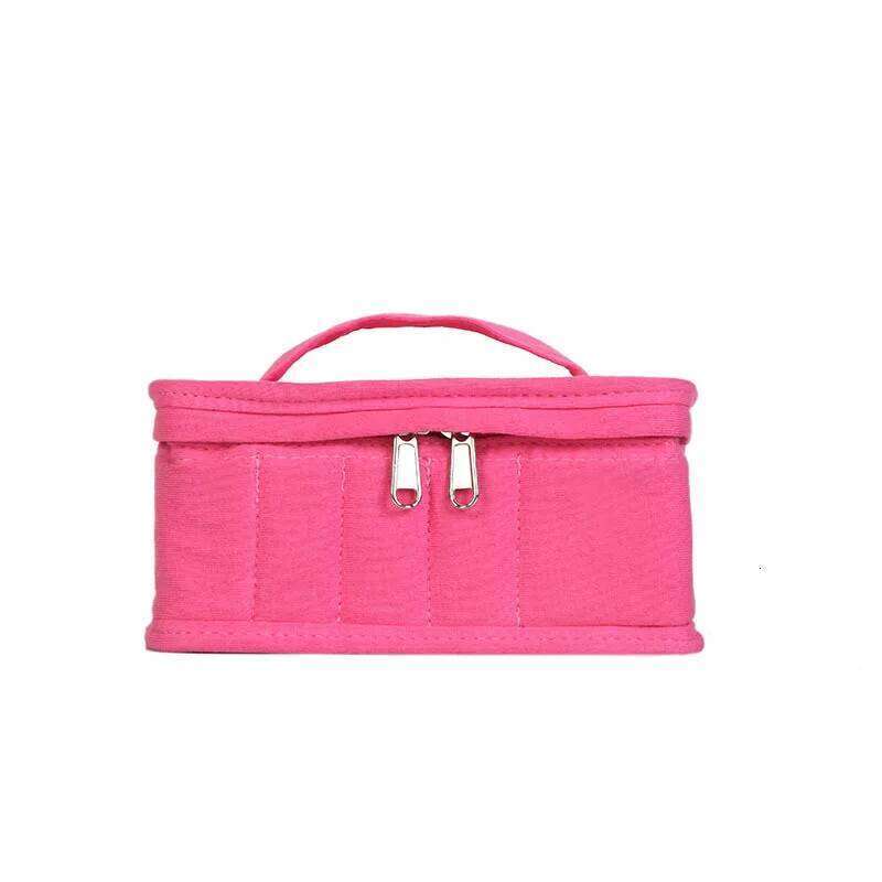 17 Lattice Essential Oil Travel Portable Convenient Storage Knitwear Moisture-proof Mouth Red Envelope Cosmetic Bag Y260206