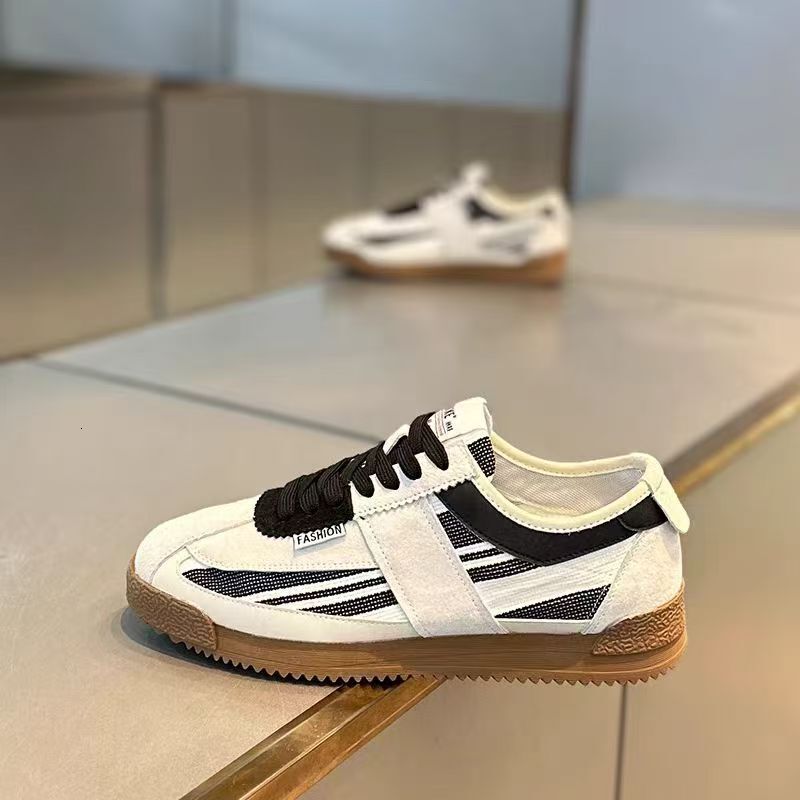 Men's 2025 Spring Summer New Breathable Casual German Training Forrest Gump Shoes Korean Version Versatile High-Value Color Matching Couple Sneak
