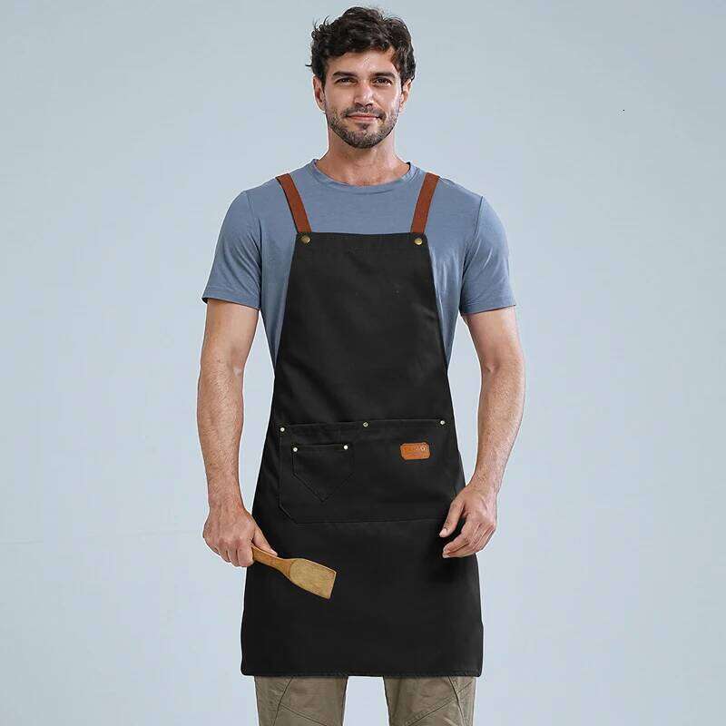 Kitchen Waterproof cross adjustable webbing Restaurant bar Barbershop work apron S260205