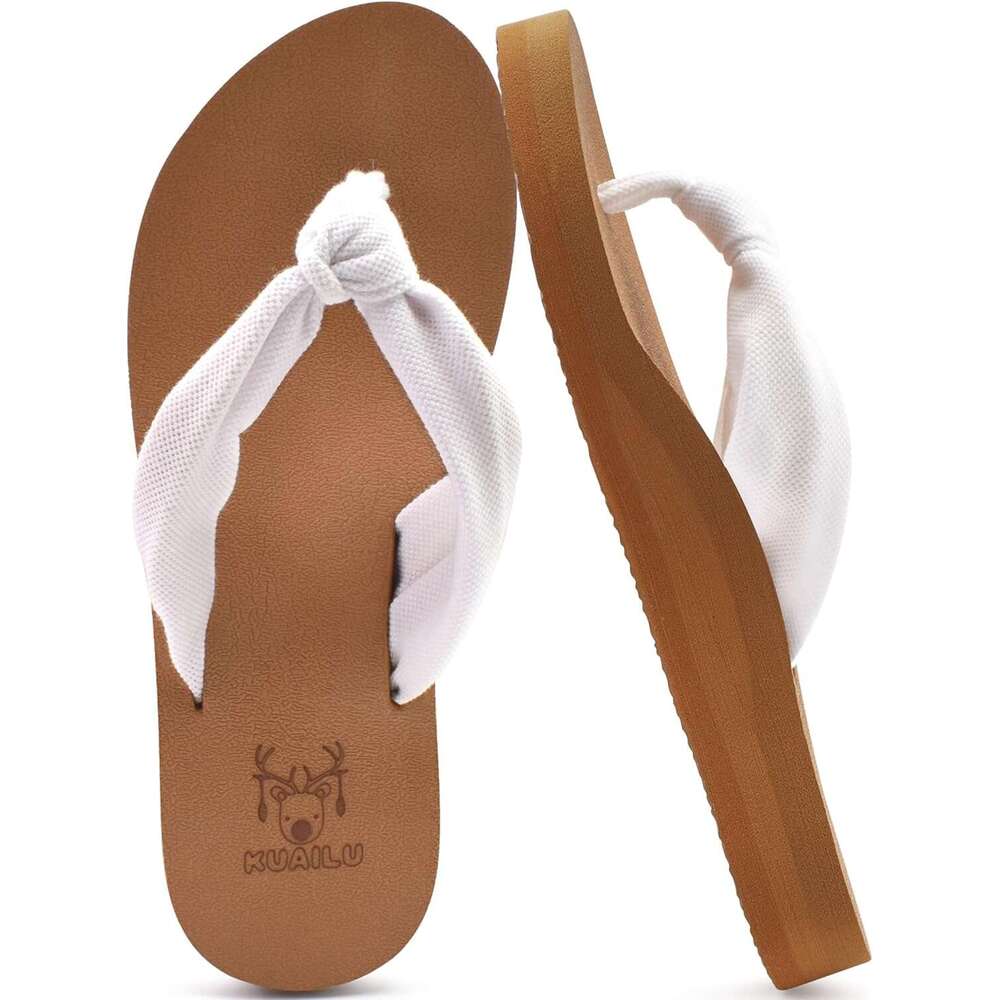 Flip Flops For Women With Arch Support Yoga Mat Comfortable Summer Beach Walking Thong Cushion Sandals Slip On Indoor Outdoor