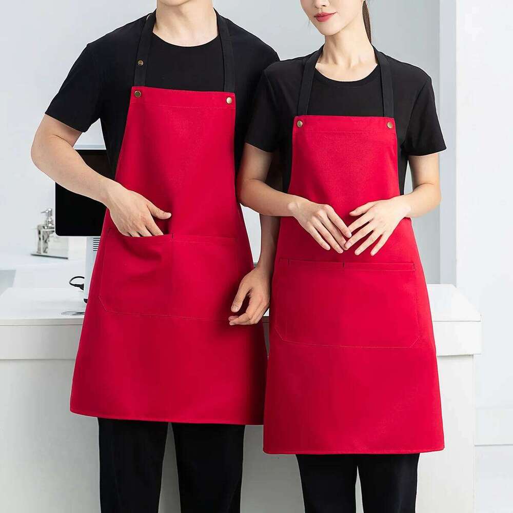 1 Piece Adjustable Chef with Pockets Men And Women Multi-Functional Work Apron for Restaurant Barbecue Cooking Baking S260205