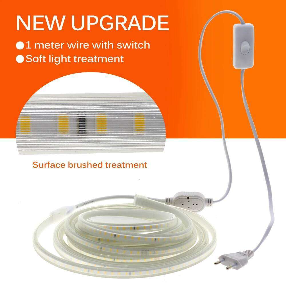 220V 120LEDs/m Brightness Soft Lighting High Flexible Light Safety Waterproof Outdoor Use LED Strip Z260206