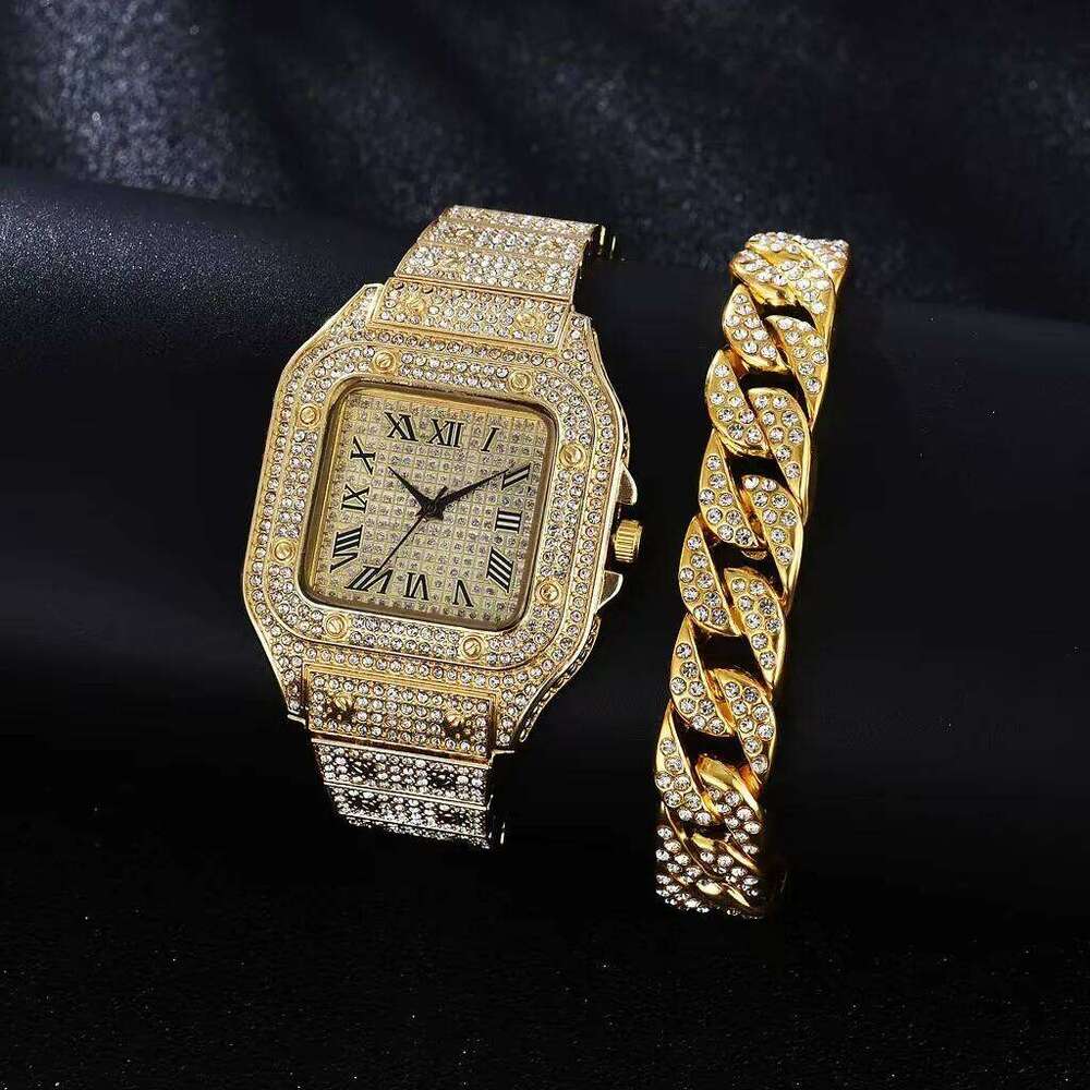 2pcs Luxury Fashion Men Women Watch Set Silver Strap Quartz Wristwatch Alloy Bracelet For Ladies Gift without box Z260206