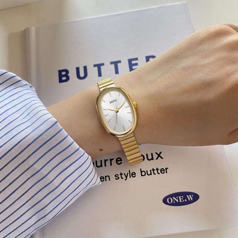 Vintage Simple Elegant Oval Personality Dial Steel Band Pointer Watch for Women Korean Version High-end Feel - view 5