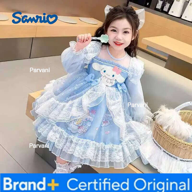 Sanrio Cartoon Cinnamoroll Lolita Princess Dresses Kawaii Kids Cosplay Dress Anime Outdoor Party Children Cute Birthday Gifts H2602061 - view 5