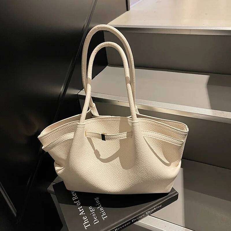 Luxury Fashion Niche Design Soft PU Leather Tote Spacious Capacity Women's Shoulder Crossbody Bag Commuting Travel Y260205