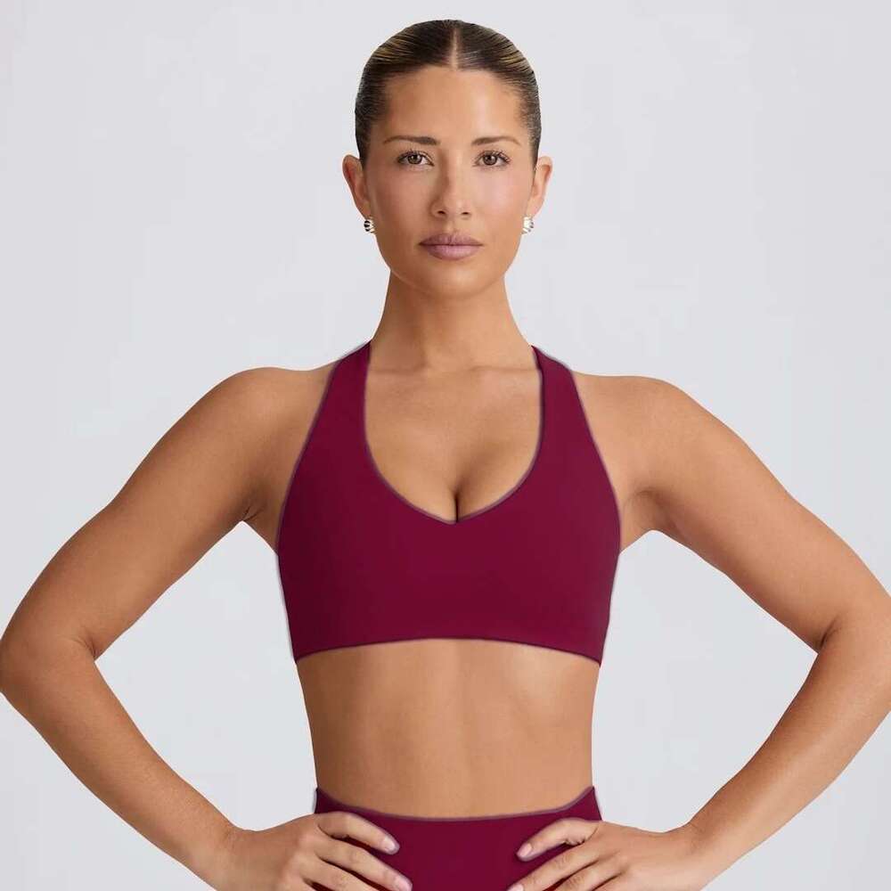 Sexy V-neck Beautiful Back Sports Yoga Vest-style Training Top with Chest Pads, Can Be Worn Outside, Fitness