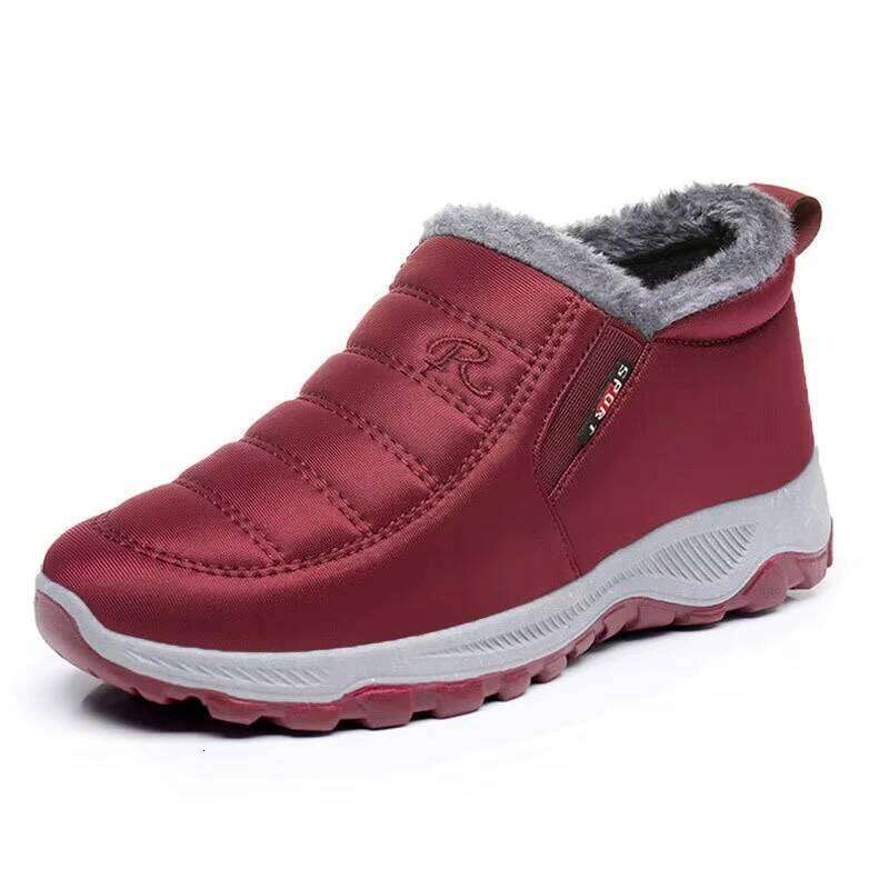 Men'S Winter New Style With Plush Thick Snow Boots Warm Comfortable Cotton Fashionable And Casual Sports Shoes