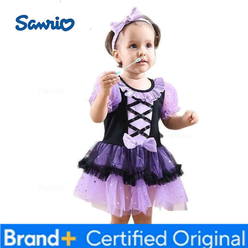 Sanrio 2025 Girls Witch Princess Outfit Infant Baby Tutu Halloween Cosplay Kids Romper Clothes Birthday Costume Dress H260206 - view 7
