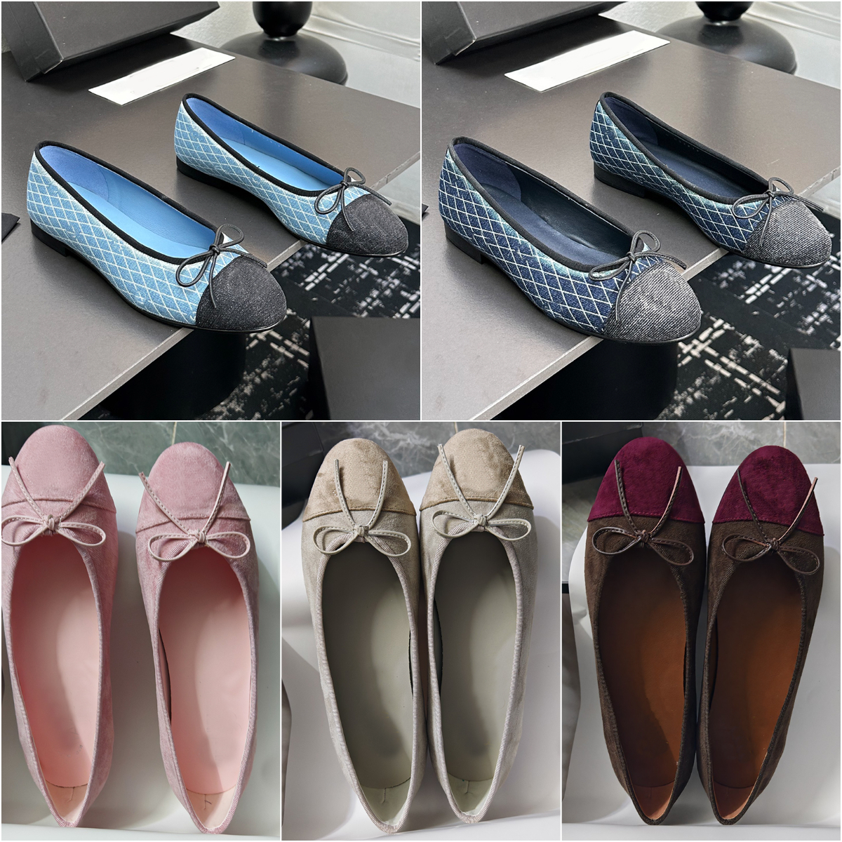 Denim ballerina flats designer ballet flats shoes designer shoes mary jane shoes woman loafers dress shoes flat shoes casual shoes slingbacks suede quilted leather