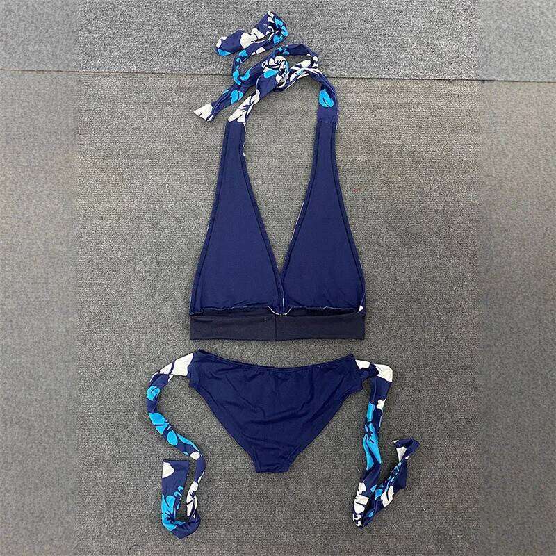 women's swimsuit 2025 Summer Tree Printed Swimming Clothes 2 Piece Swimsuit Sexy Tight Vest Crop Tops High Waist Bikini Z260206