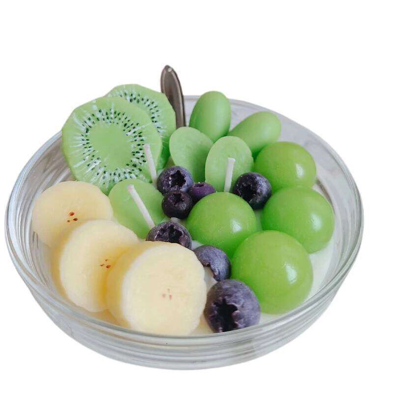 Handmade Scented Candle, Grape and Kiwi Fruit Cup, Soy Wax, Fragrance Ornament, Birthday Gift, Dessert Cup S260205