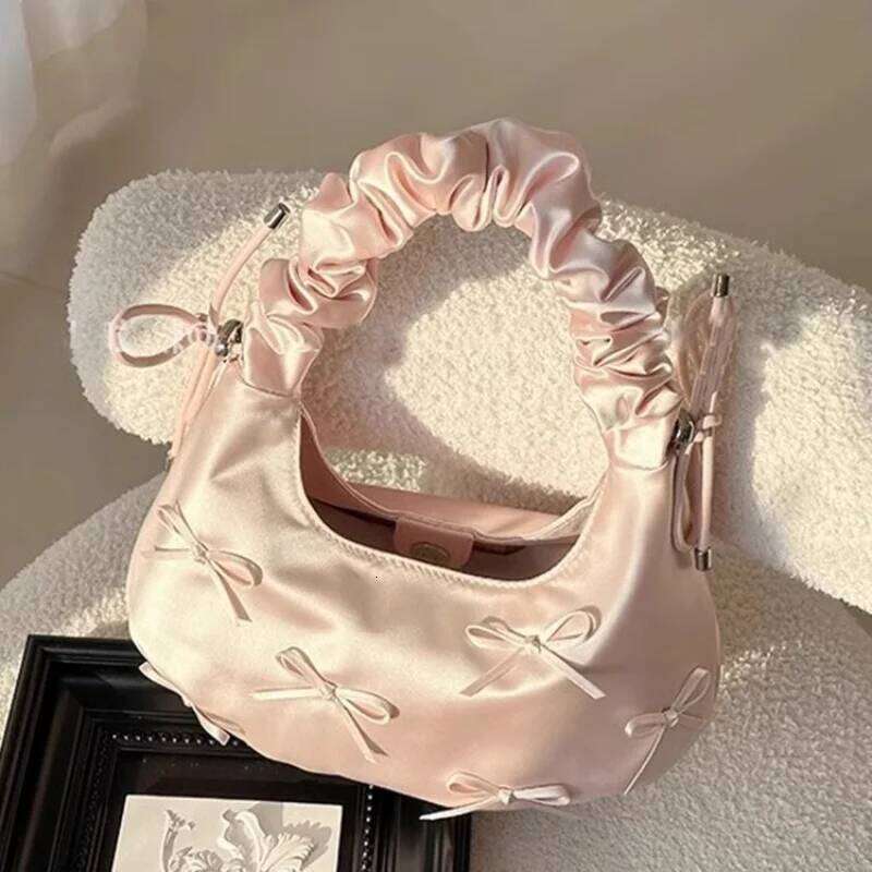 Unique Ruched Cute Versatile Bowknot High-Quality Women's Shoulder Handbag Y260205
