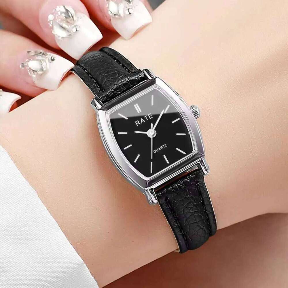 2PCS/Set Fashion Small Dial Women Watches Casual Leather Strap Quartz Wristwatch Reloj Mujer Girls Clock GiftWithout Box Z260206