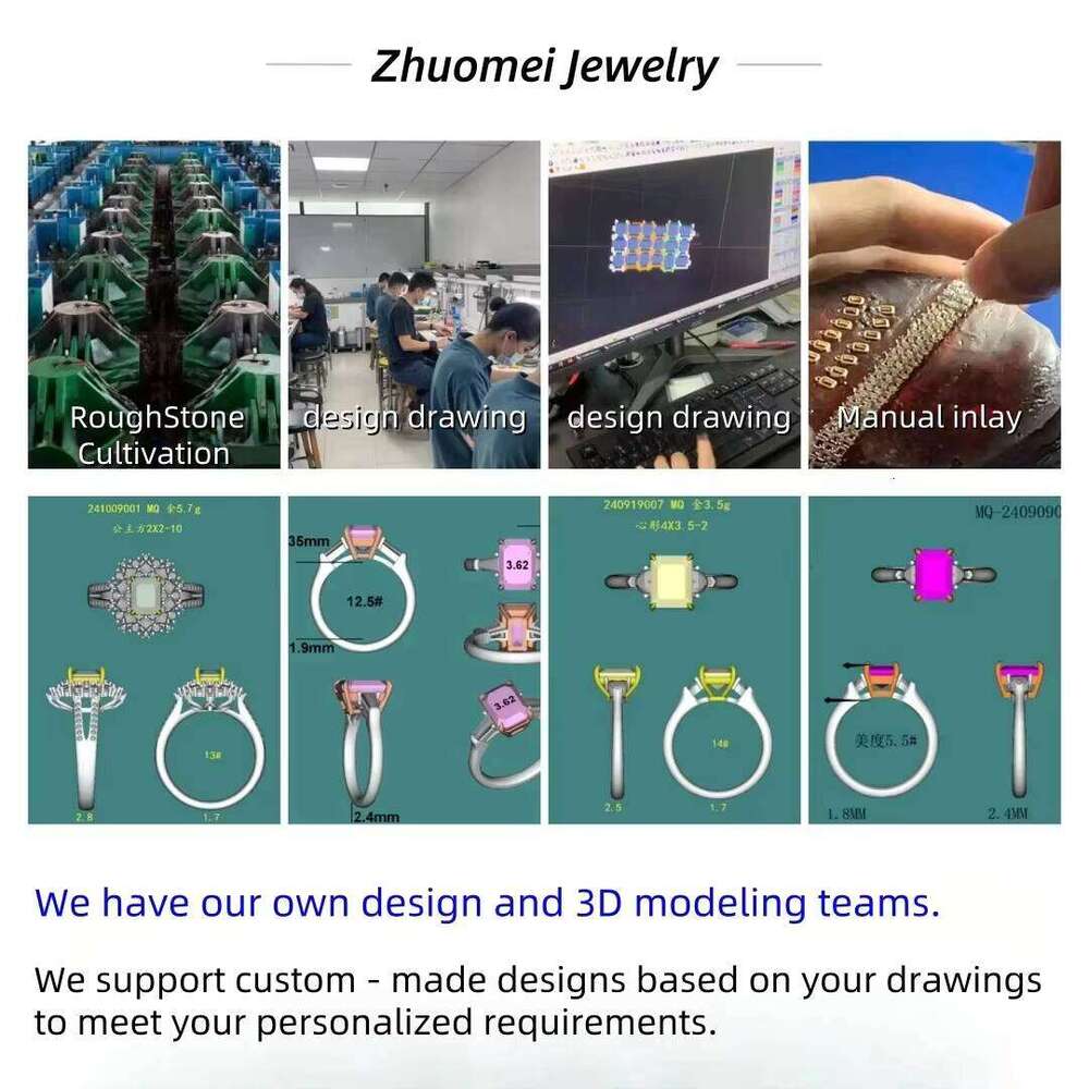 Zhuomei Jewelry Luxury Trendy 1Ct D Vs1 Radiant Cut Lab Grown Diamond Engagement Wedding Ring 18K Solid Gold IGI Certified