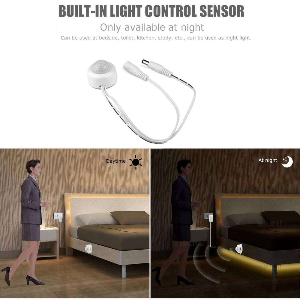 Led 5 m 3m Light Lamp Motion Sensor DC 12V PIR Movement Detection Neon strip Kitchen led lights decoration for wall Z260206