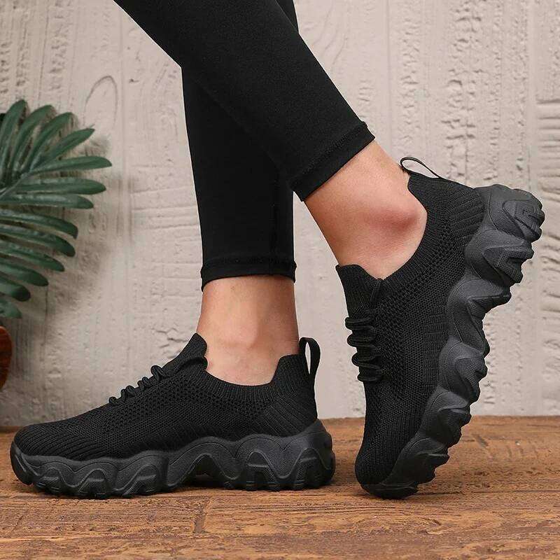 Female Designer Comfortable Mesh Breathable Minimalist Walking Outdoor Casual Non Slip Women Sneakers Platform Shoes
