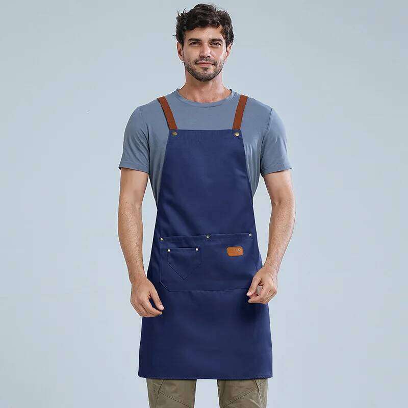 Kitchen Waterproof cross adjustable webbing Restaurant bar Barbershop work apron S260205