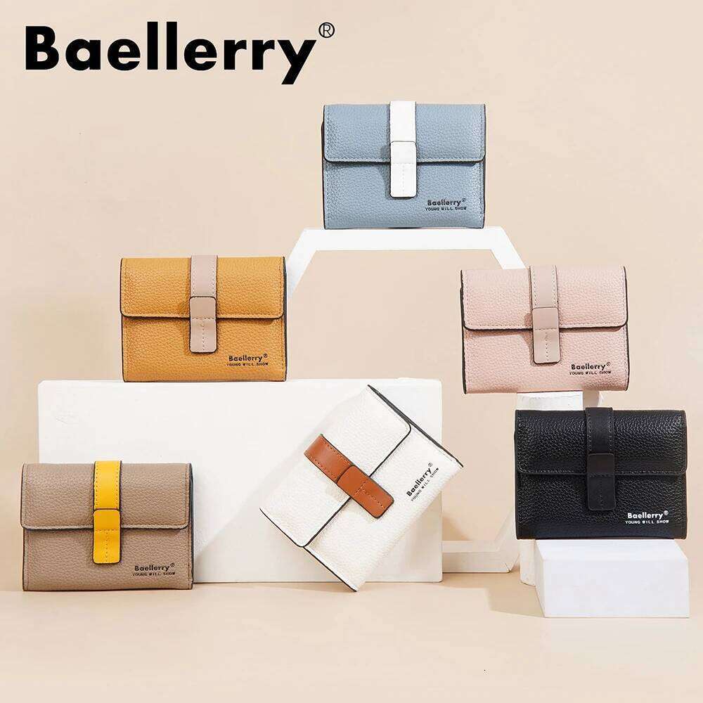 Cute Mini Color Block for Women, Ins Fashion Trifold Zip Around Coin Purse with Card Slots, Small Short Wallet Y260206