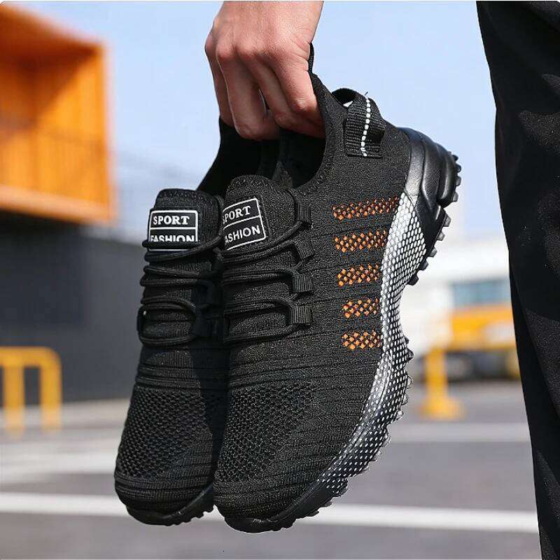 Trendy Men's Mesh Running Comfortable Urban Lightweight Sneakers Daily Outdoor Non Slip Causal Shoes Zapatillas De Deporte