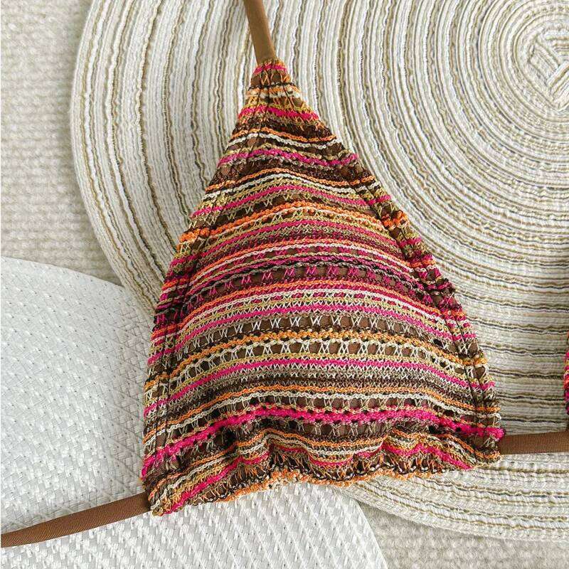 New Sexy Striped Bikinis Female Swimsuits Women 3 Piece Swimwear Beach Swim Wear Bathing Suits Brazilian Bikini Set Pool Bather XJ260206