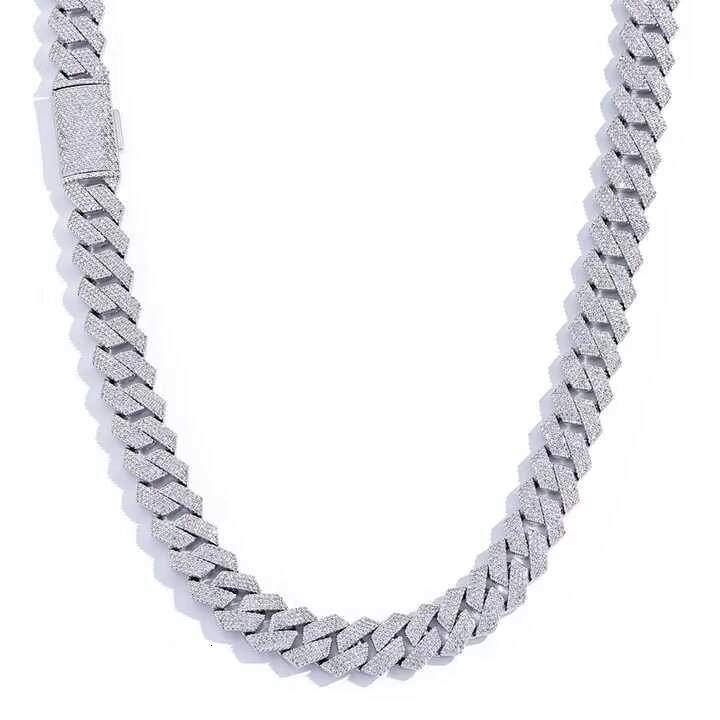 Majestic Unisex 15mm Four-Row Iced Lab Grown Diamond IGI Certified Brilliant Cut Necklace Miami Cuban Link Chain Gold/Silver