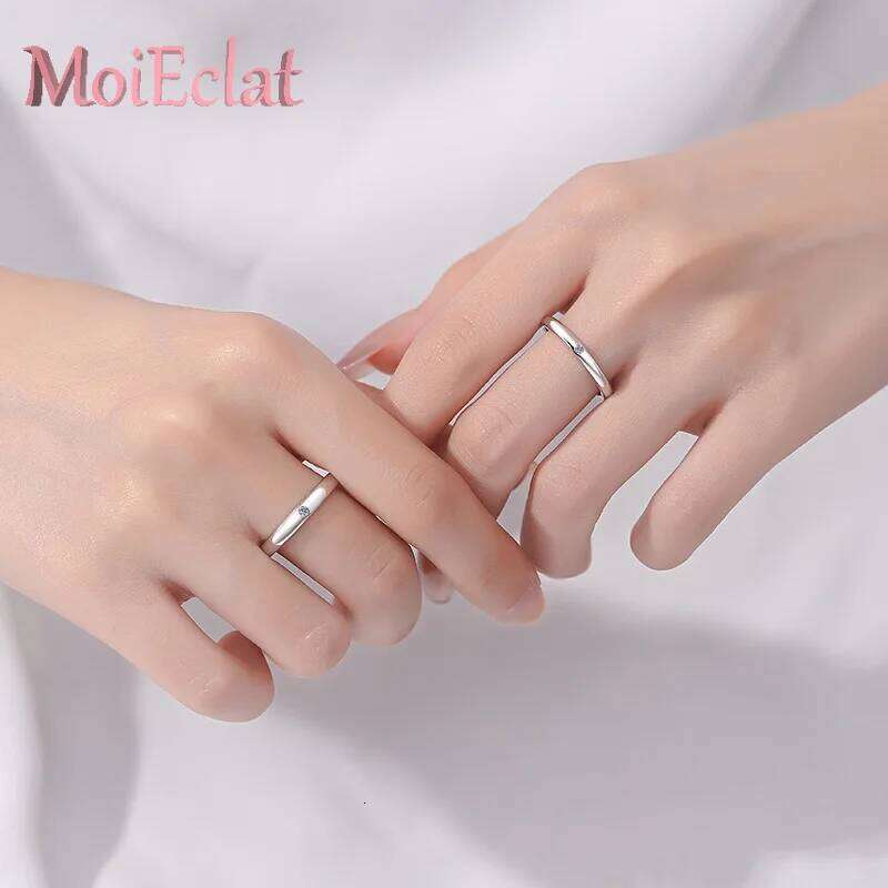 Luxury 2.5 Point Moissanite Couple Ring for Women & Men, Platinum Pt950 Unisex Rings Wedding Fine Jewelry Valentine's Day Gift W260206