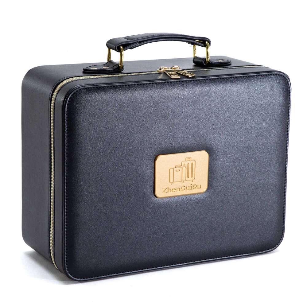 Bag with Mirror of LED Lighted Train Cosmetic Case Large Waterproof Makeup Tool box Travel Storage Box Y260206