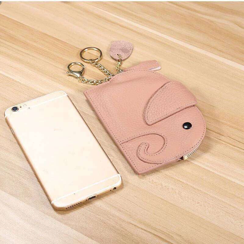 WERLLANDS 3D Elephant Embellished PU Leather Multi-Color Tassel Coin Pouch Card Holder Y260206