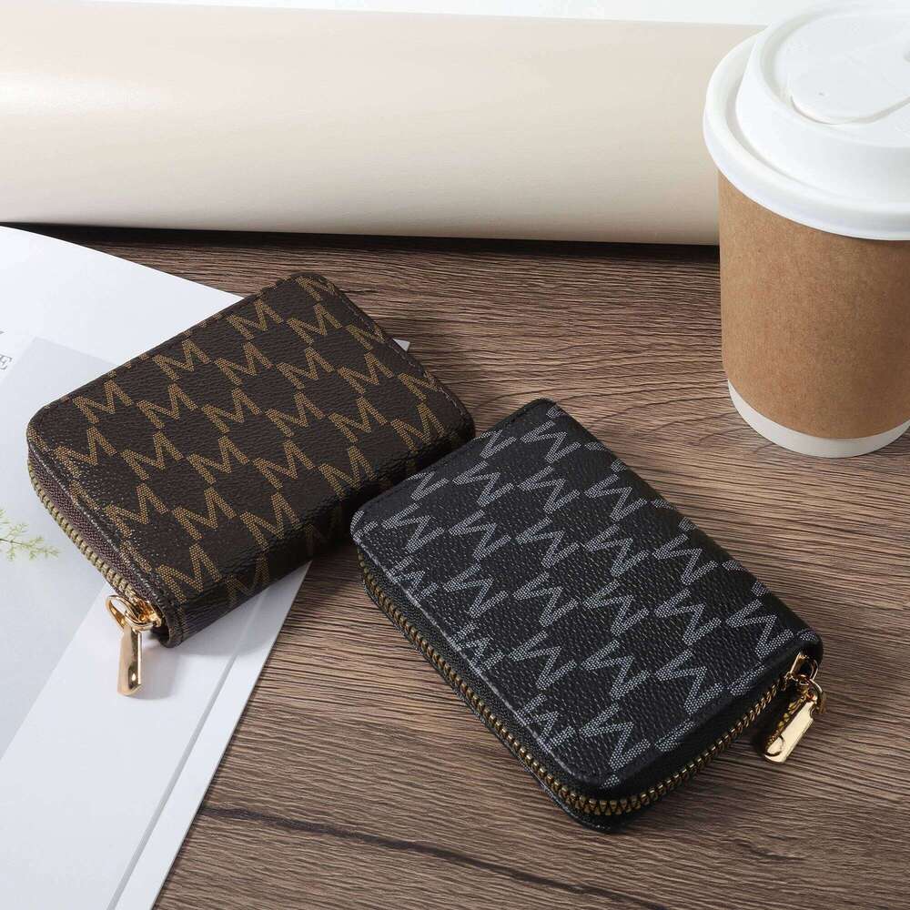 High quality PU leather credit storage bag with simple casual multi card holder, perfect for outdoor, travel, and back Y260206