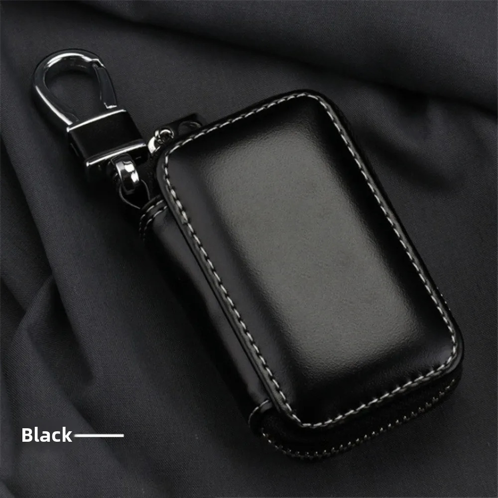 Leather Keychain Pouch Zipper Bag Key Wallets Car Key Case Cover Storage Bag Key Holder Organizer Men Women 260129