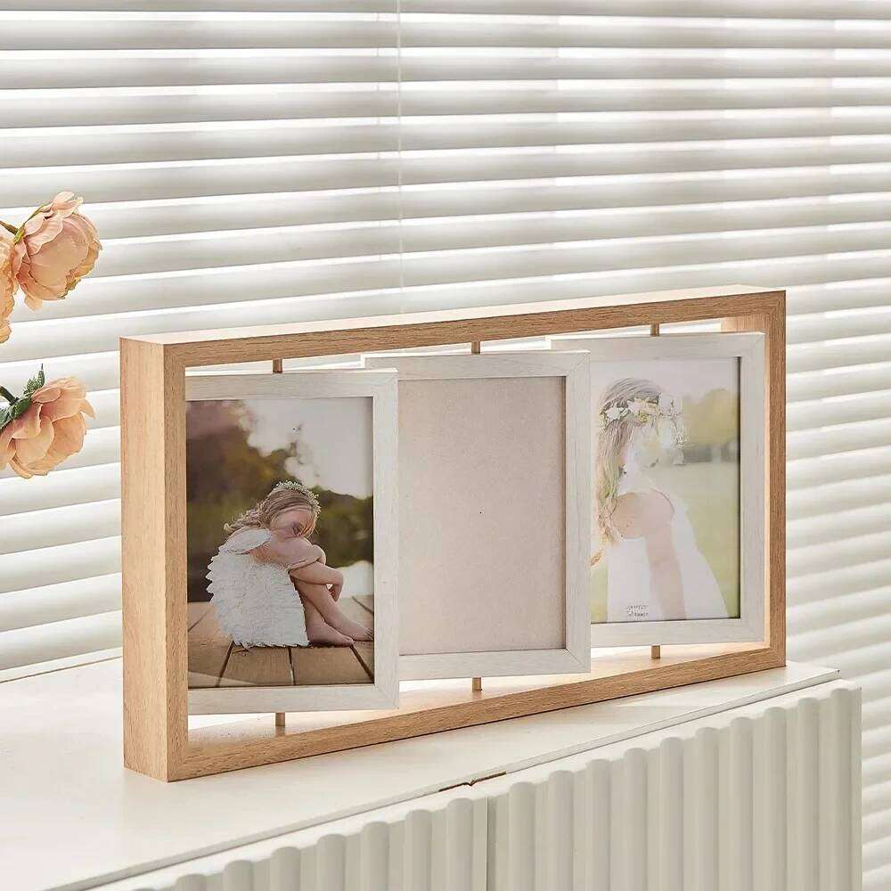 Modern Home Decor for Room Desk Frame Glass Portrait Hanging Picture Desktop Photo Frames Love Gift S260205