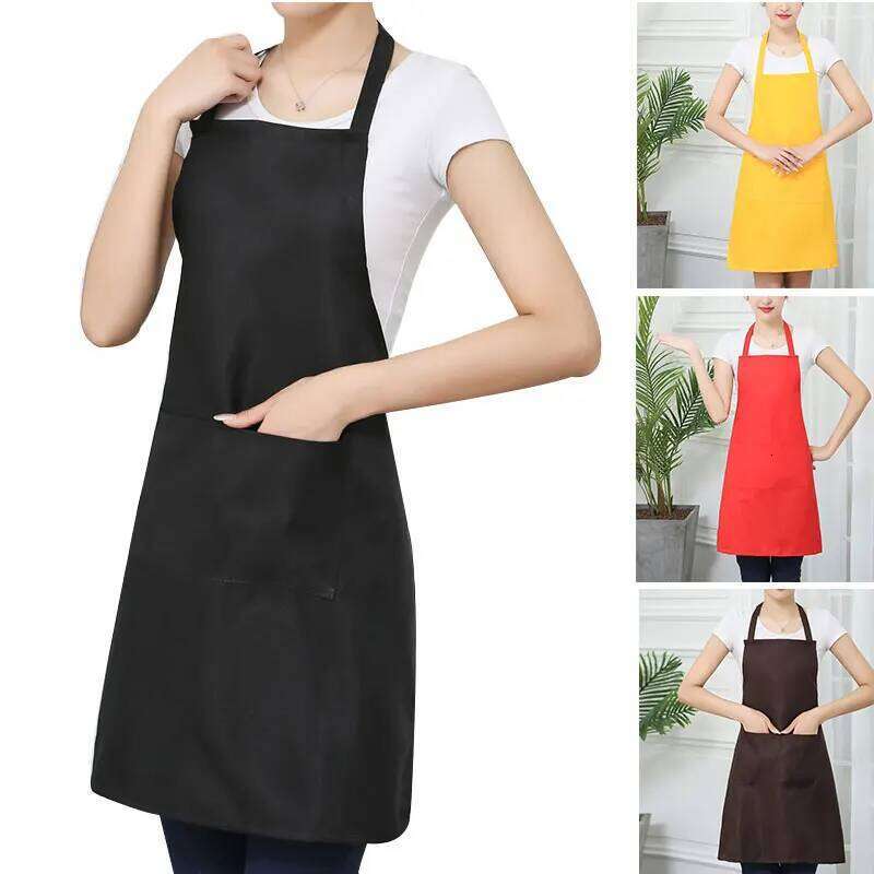 Waterproof Oil Cooking Chef Aprons Women Men Kitchen Bib Apron Idea for Dishwashing Cleaning Painting WWO66 S260205 bff